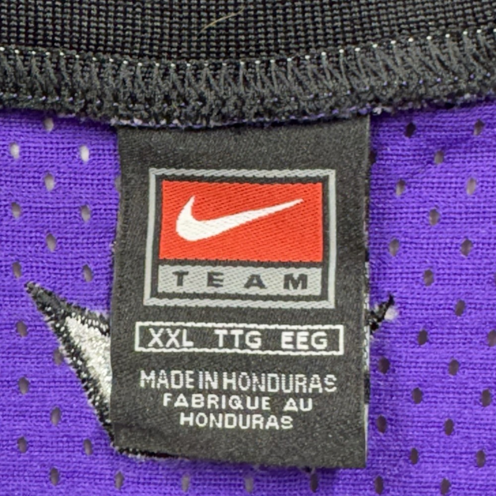 Nike Team Sacramento Kings Mike Bibby Basketball Jersey Mens 2XL Purple NBA Mesh - Picture 3 of 11